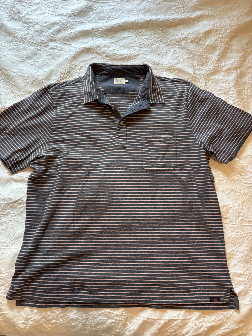 Faherty Striped Polo